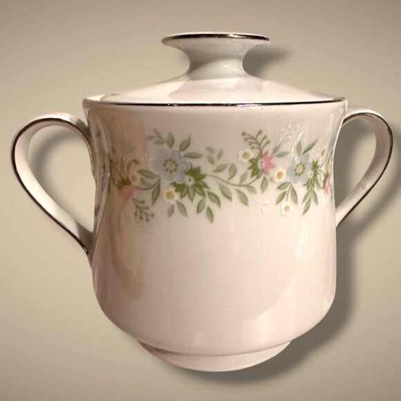 Johann Haviland Forever Spring Sugar Bowl With Lid Porcelain Dual Handles White/ - Picture 1 of 8